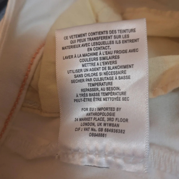 Anthropologie Pintuck Chino's SZ 2 - Picture 12 of 12